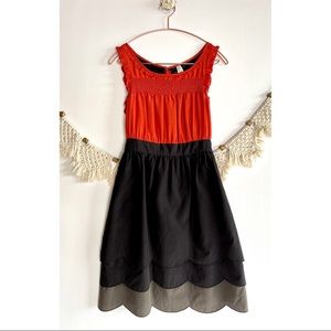 Maeve Anthropologie Sleeveless Scallop Hemline Dress